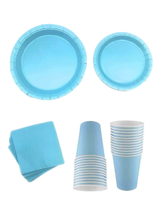 40-Piece Disposable Party Tableware Set Small Plates (8x7), Large Plates (8x9)inch