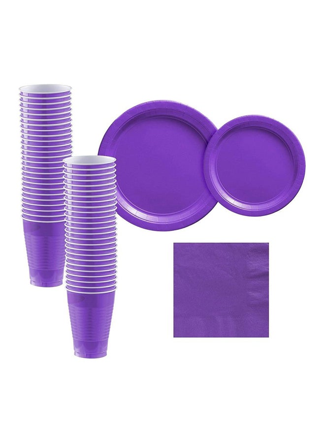 40-Piece Disposable Party Tableware Set Small Plates (8x7), Large Plates (8x9)inch