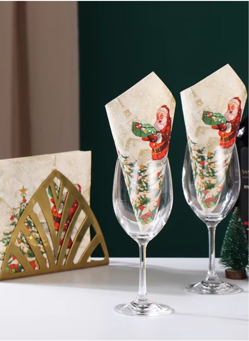 Christmas Tree Napkins – Festive Disposable Table Decor with Seasonal Tree Design, 20 Sheets/Bag for Holiday Dining and Parties