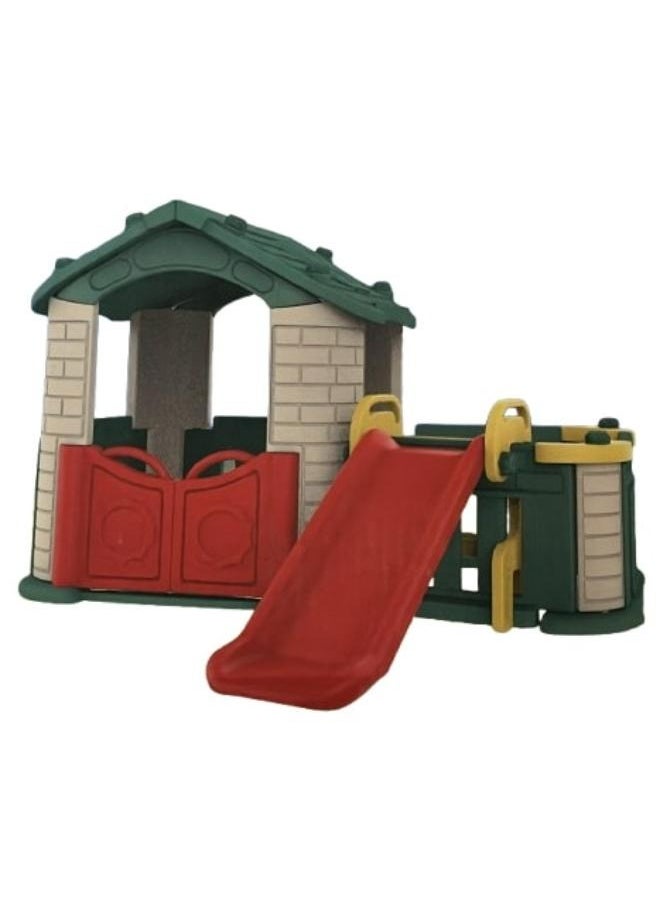 Big Play House With Slide - Green