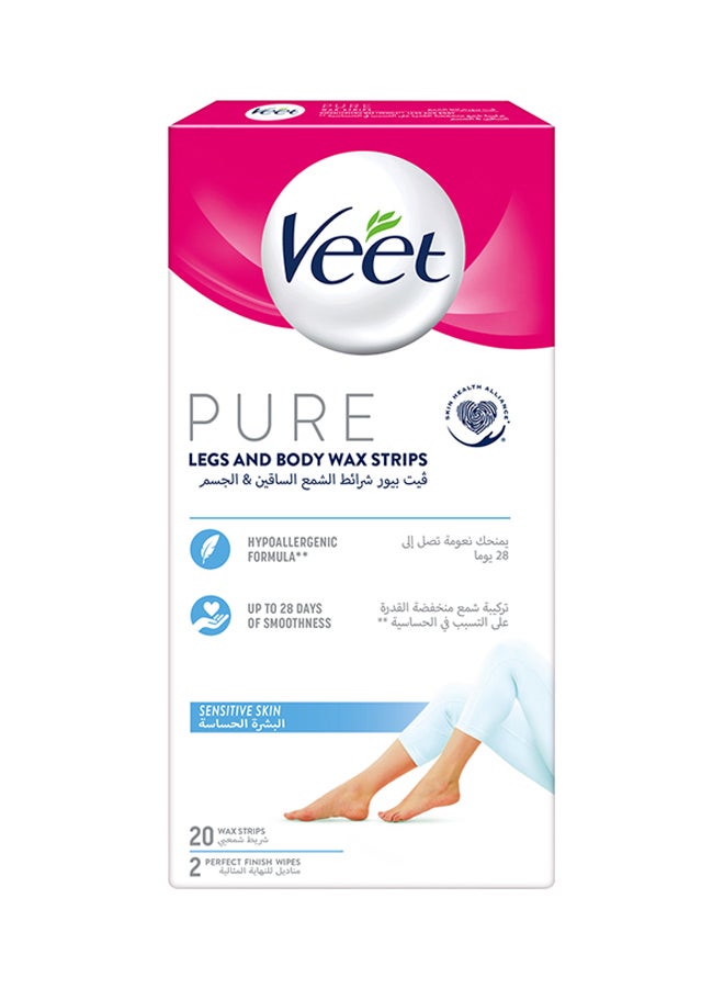 Pure Legs And Body Wax Strips 20 Strips