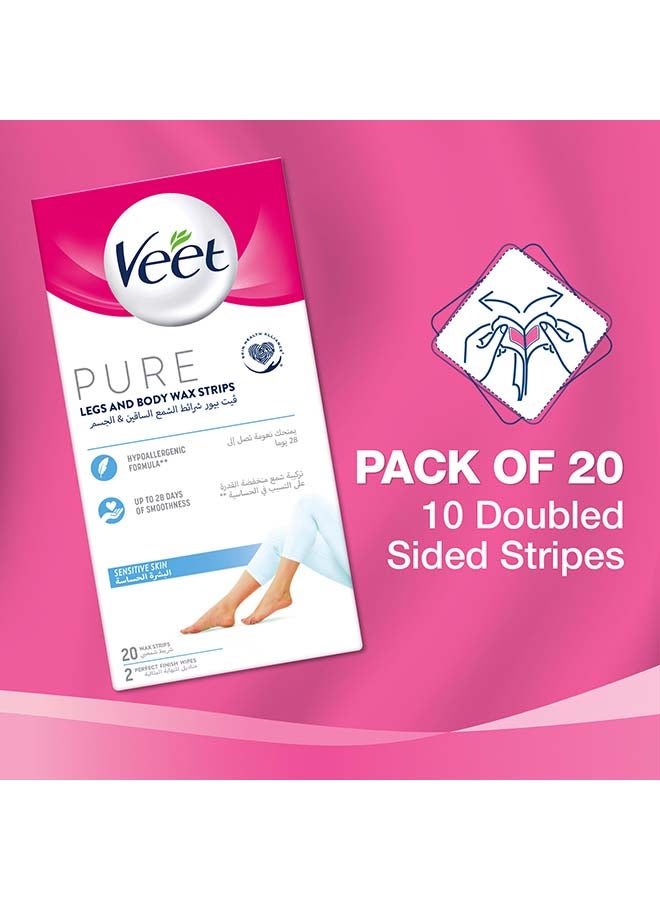 Pure Legs And Body Wax Strips 20 Strips