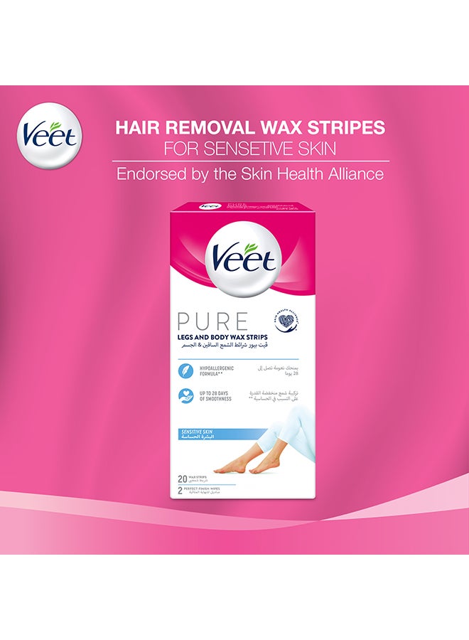 Pure Legs And Body Wax Strips 20 Strips