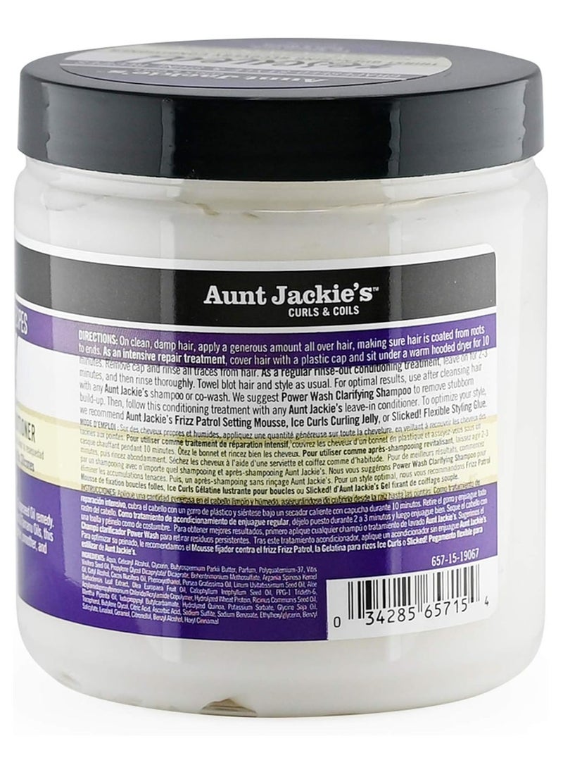 Aunt Jackie's Grapeseed Style And Shine Recipes Rescued Thirst Quenching Hair Recovery Conditioner, 426 g