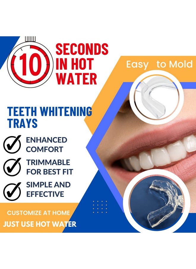 Teeth Whitening Trays 4 Pcs With 2 Travel Storage Cases Bpa Free Moldable Trimmable Thin Mouth Trays Dental Tooth Whitener Bleaching Trays