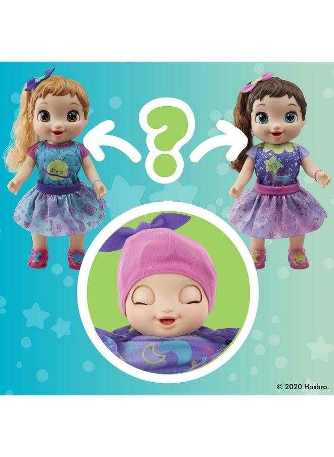 Baby Grows Up (Dreamy) - Shining Skylar Or Star Dreamer, Growing And Talking Baby Doll, Toy With 1 Surprise Doll And 8 Accessories, Blue