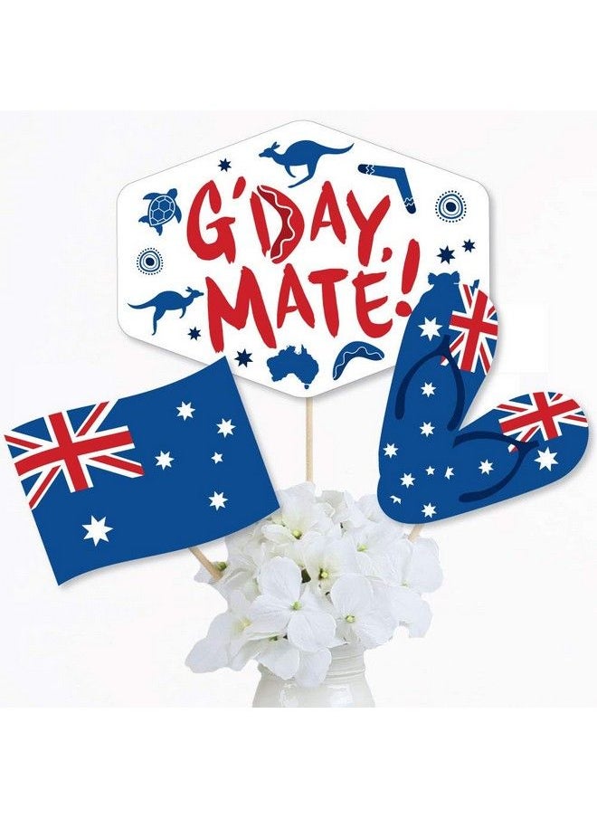 Australia Day G’Day Mate Aussie Party Centerpiece Sticks Table Toppers Set Of 15