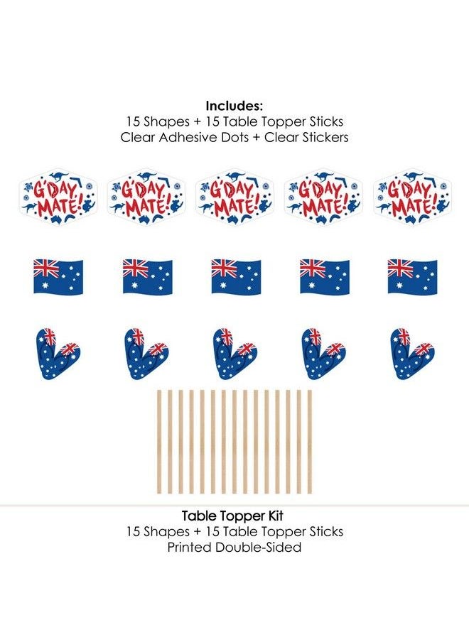 Australia Day G’Day Mate Aussie Party Centerpiece Sticks Table Toppers Set Of 15