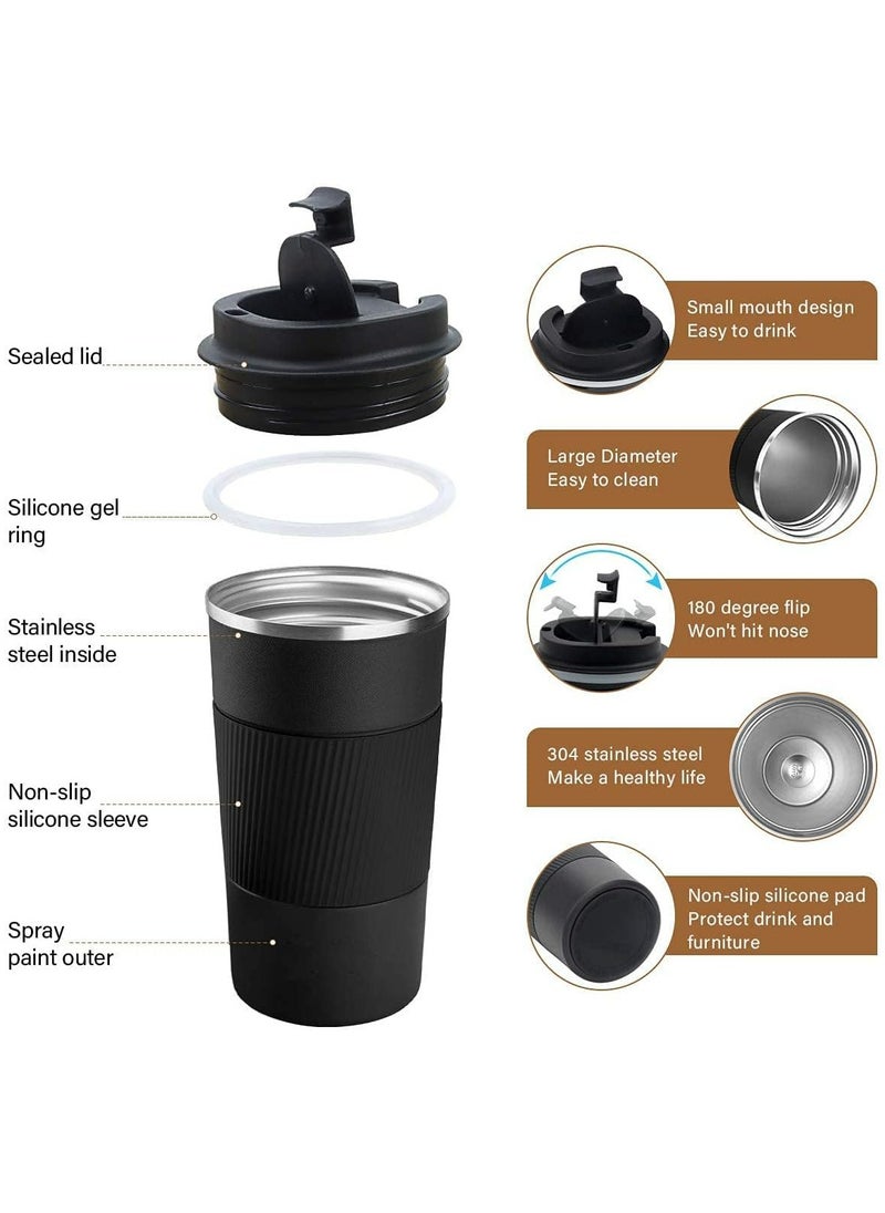 510ml Travel Mug Reusable Insulated Coffee Cup Vacuum Insulation Stainless Steel Thermal Coffee Mug for Hot And Cold Drinks