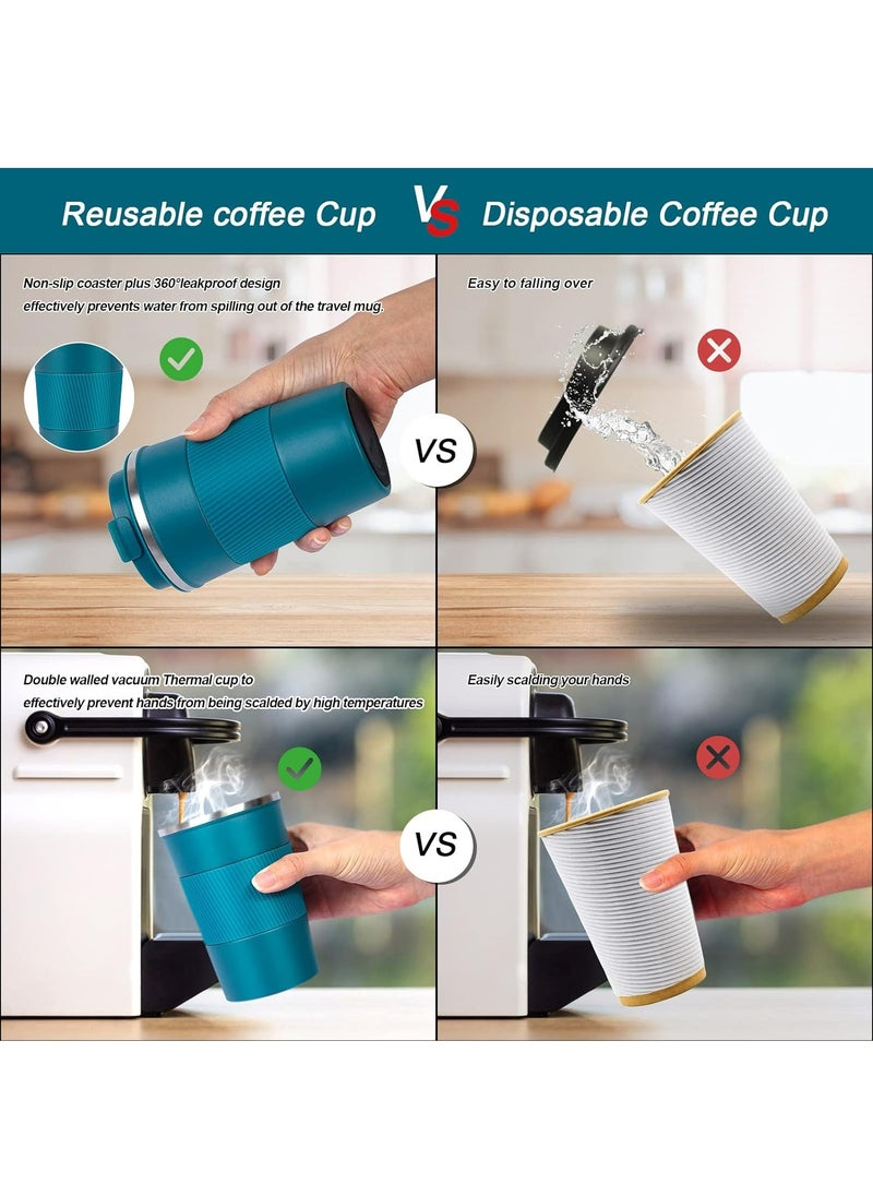 510ml Travel Mug Reusable Insulated Coffee Cup Vacuum Insulation Stainless Steel Thermal Coffee Mug for Hot And Cold Drinks