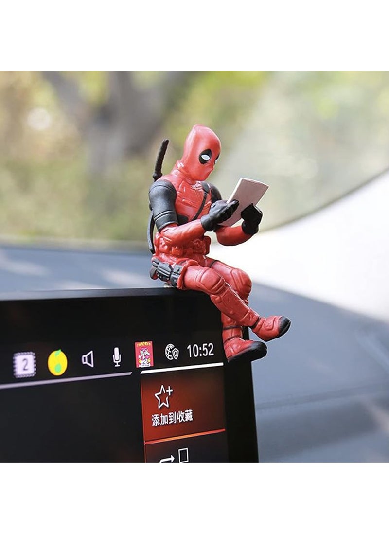 5-Piece Marvel Deadpool Figure Toy Set, Deadpool Model Figure Statue, PVC Character Model Toys, Toy for Desktop/Car Decorations/Collectibles, Gifts for Fans