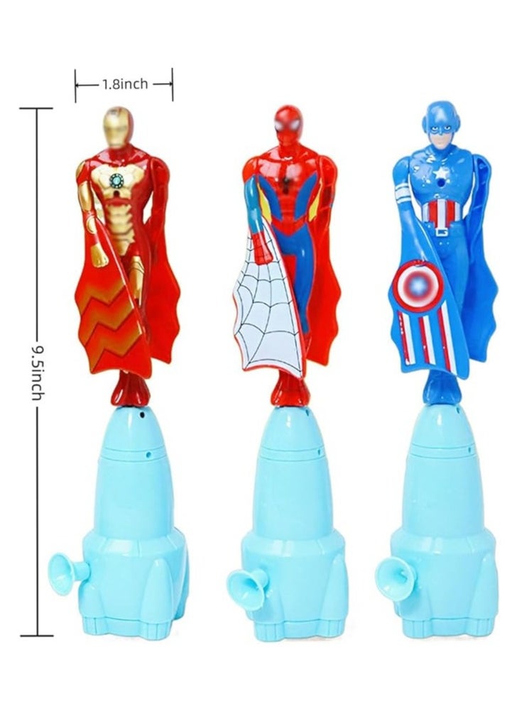 Super Hero Launcher Toy Cool Flying Toy Drawstring Toy Boys and Girls Indoor and Outdoor Toys Outdoor Games Birthday Present（Iron Man）