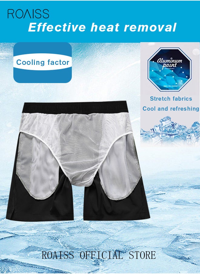 Men's Swimming Trunks Beachwear Quick Dry Beach Pants Gym Wear Fitness Workout Short Sports Running Boxer Swim Shorts Swimsuit Summer