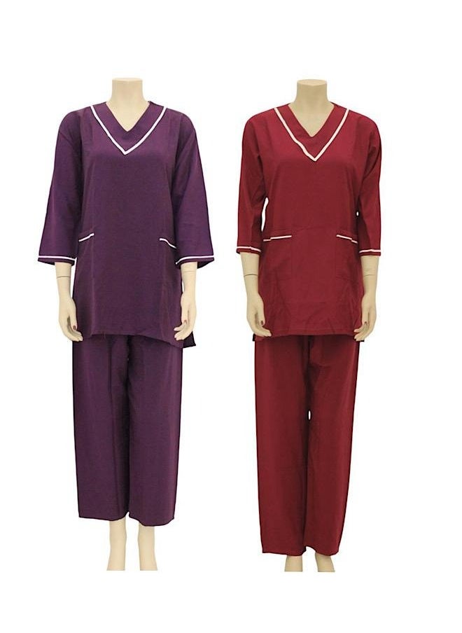 2 Pieces Uniform Cleaning Suit for Domestic Workers