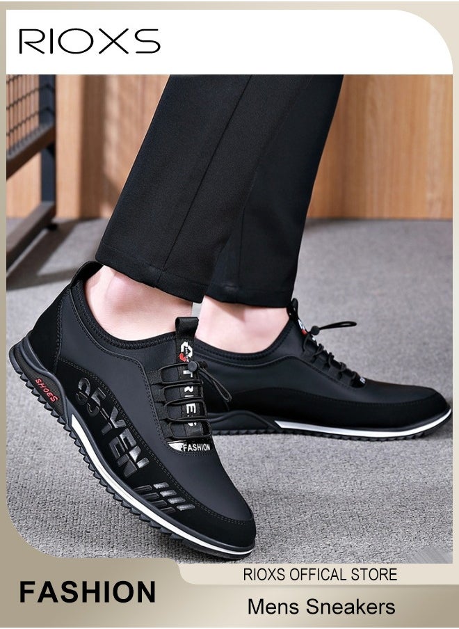 Men's Casual Leather Shoes, Fashion Business Leisure Shoes, Lightweight Outdoor Work Shoes, Simple Lace-up Walk Loafers, Cozy Flats Shoes For Men, Gentleman Dress Shoes, Versatile Leather Shoes
