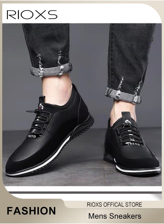 Men's Casual Leather Shoes, Fashion Business Leisure Shoes, Lightweight Outdoor Work Shoes, Simple Lace-up Walk Loafers, Cozy Flats Shoes For Men, Gentleman Dress Shoes, Versatile Leather Shoes