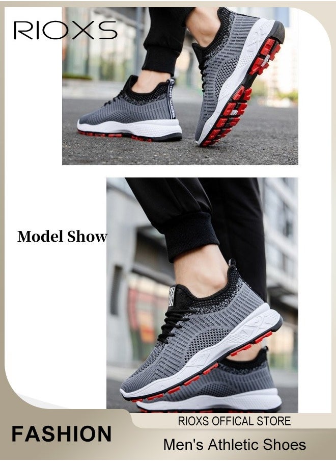 Men's Trainer, Lightweight Athletic Casual Shoes, Fashion Sport Shoe, Comfy Breathable Sneakers For Hiking Running Workout Walking, Mens Basketball Runner Shoes, Gym Footwear For Men, Mens Athlesiure Trainers