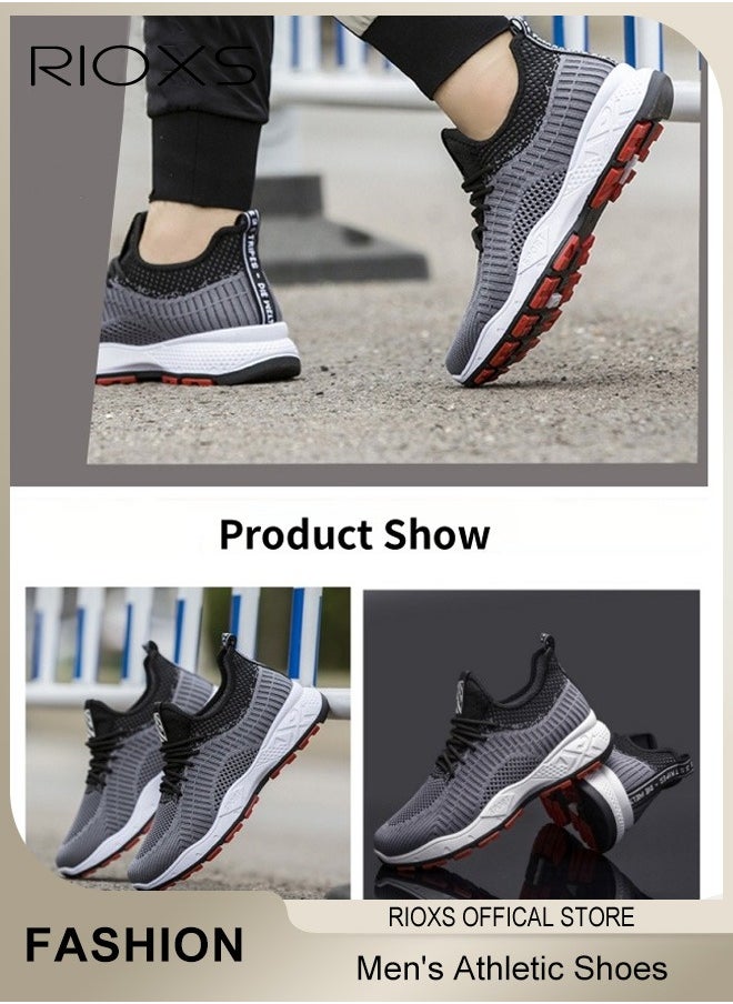 Men's Trainer, Lightweight Athletic Casual Shoes, Fashion Sport Shoe, Comfy Breathable Sneakers For Hiking Running Workout Walking, Mens Basketball Runner Shoes, Gym Footwear For Men, Mens Athlesiure Trainers