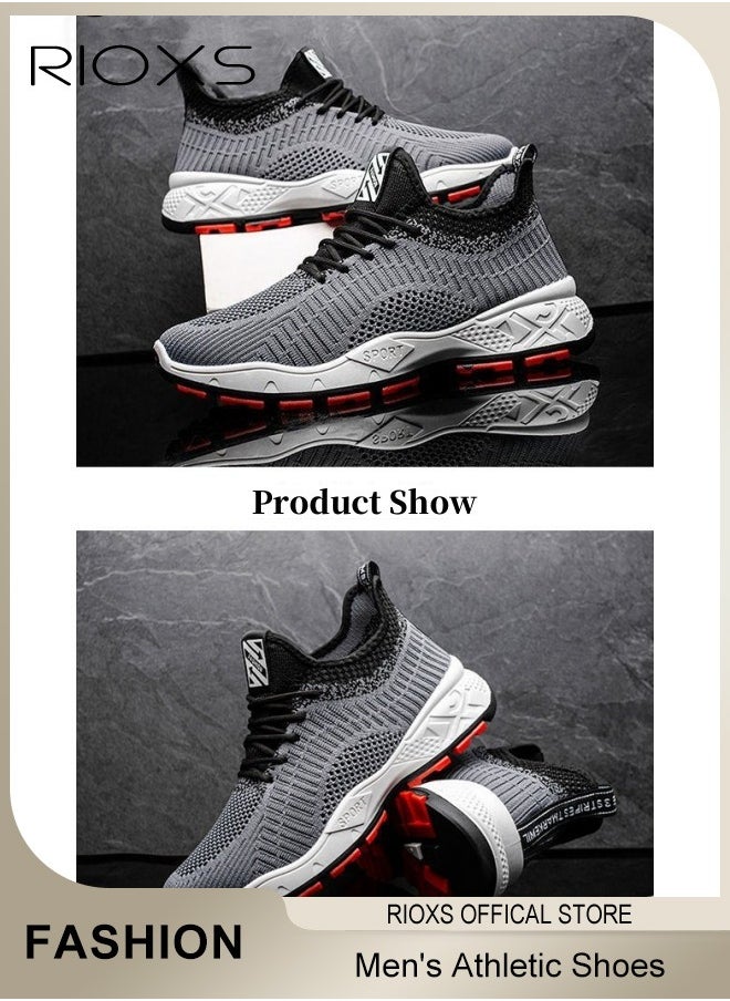 Men's Trainer, Lightweight Athletic Casual Shoes, Fashion Sport Shoe, Comfy Breathable Sneakers For Hiking Running Workout Walking, Mens Basketball Runner Shoes, Gym Footwear For Men, Mens Athlesiure Trainers