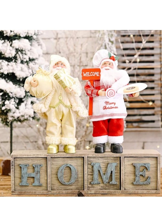 Santa Claus Dolls Tabletop Plush Decorations Holiday Decorative Ornaments Santa Claus Dolls for Decorations at Party Festivals(1pcs,30*20cm)