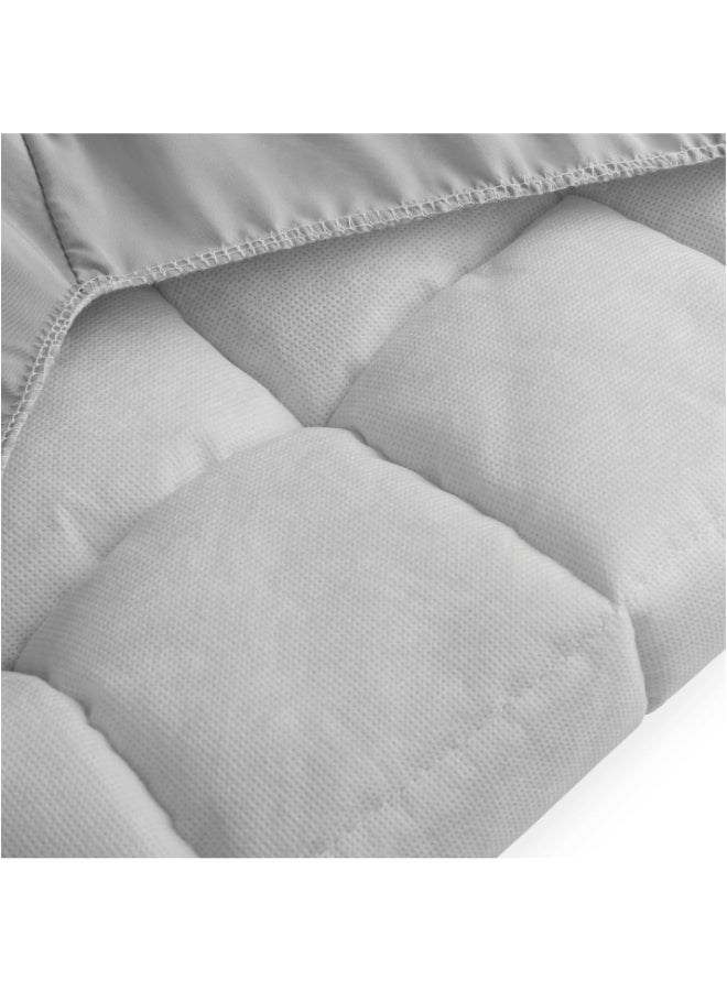 Bed Me, Mattress Protector Sheet 80 X 50 Cm, With Elastic Corners, Soft Fitted Sheet For Travel Cot Mattress Grey