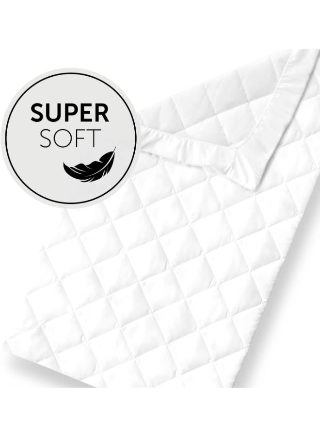 Bed Me Mattress Sheet And Protector, White 120Cm X 60Cm Universal Fitting For Travel Cots And Beds, Soft Fitted Sheets, Machine Washable