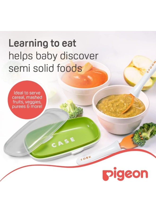 Do-It-Myself Stage 2 Spoon and Fork Set with Case Cover, 12+ Months