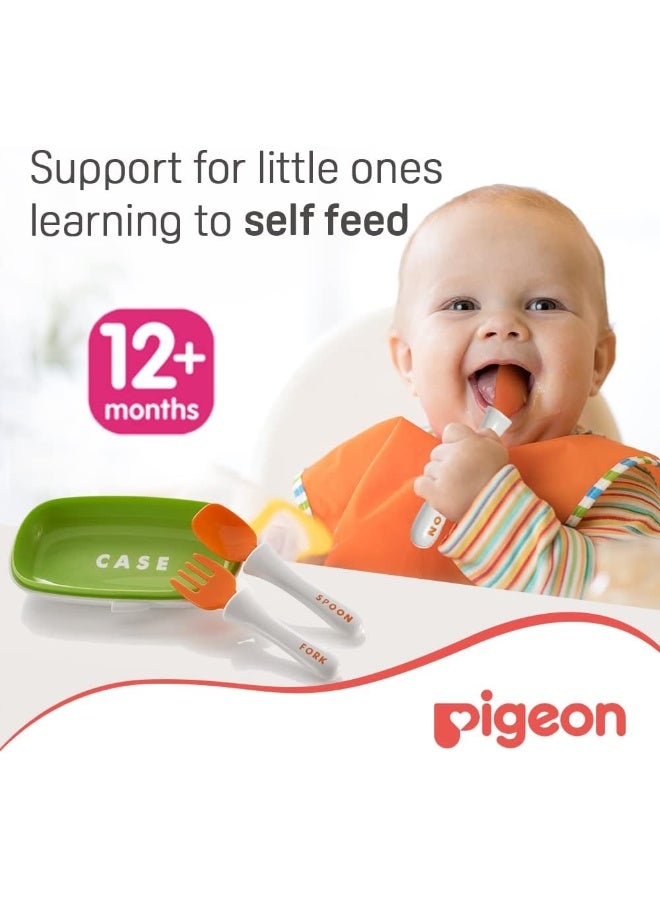 Do-It-Myself Stage 2 Spoon and Fork Set with Case Cover, 12+ Months