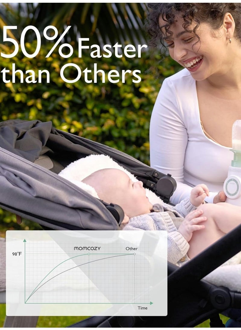 Portable Double Leak-Proof Travel Baby Bottle Warmer With Fast Heating For Dr. Brown, Philips Avent, Medala, Tommee Tippee, Comotomo