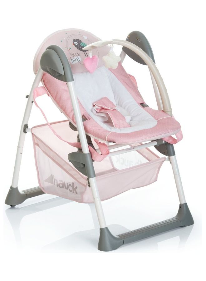 Grow - Along Highchair Sit N Relax , New - Born Attachment From Birth To 9 Kg , Toddler Seat Up To 15 Kg , Height - Adjustable , Foldable , Wheels , Play Arch , Tray , Basket , Pink