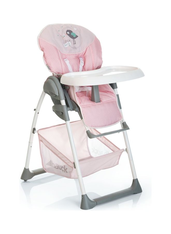 Grow - Along Highchair Sit N Relax , New - Born Attachment From Birth To 9 Kg , Toddler Seat Up To 15 Kg , Height - Adjustable , Foldable , Wheels , Play Arch , Tray , Basket , Pink