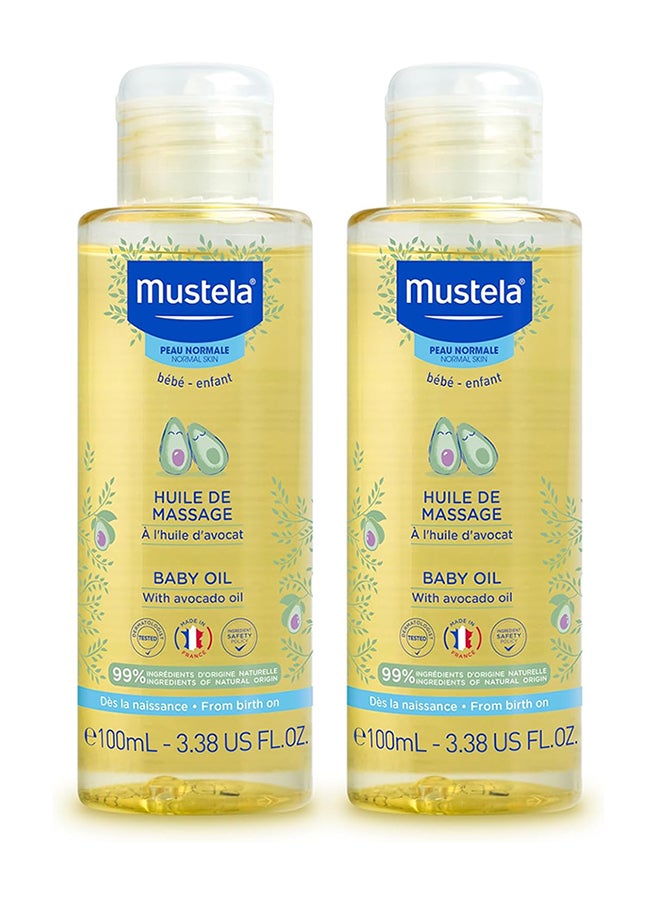 Baby Massage Oil with Avocado Oil, Pack Of 2, 100ml+100ml