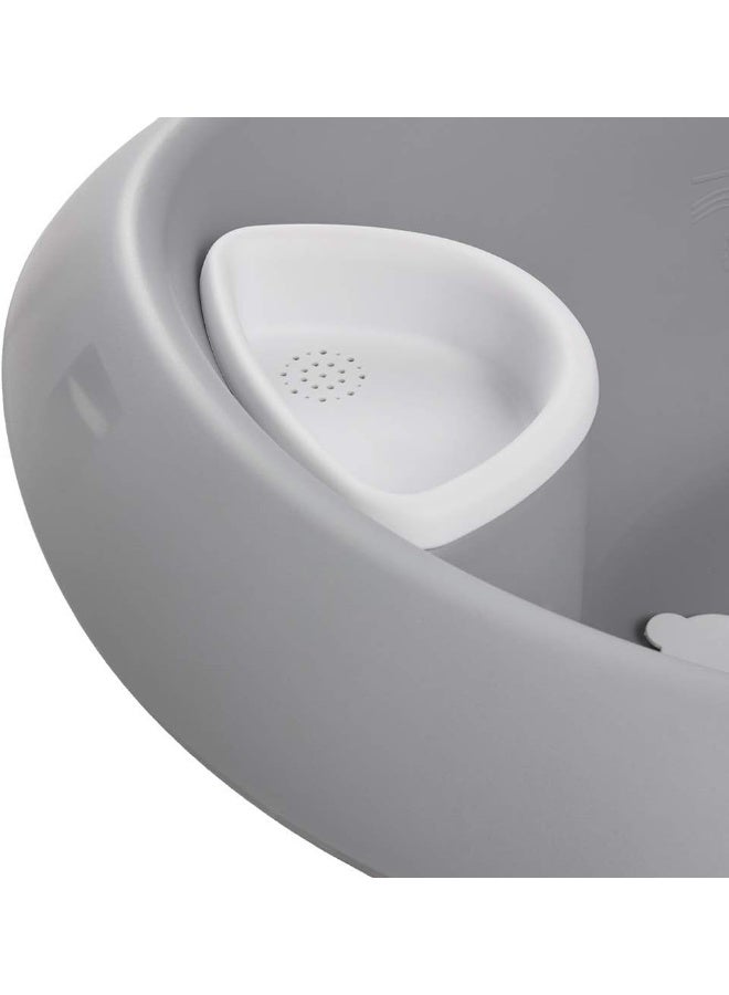 Baby Bath Tub With Plug - Grey/White