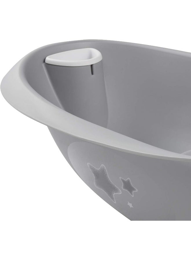 Baby Bath Tub With Plug - Grey/White