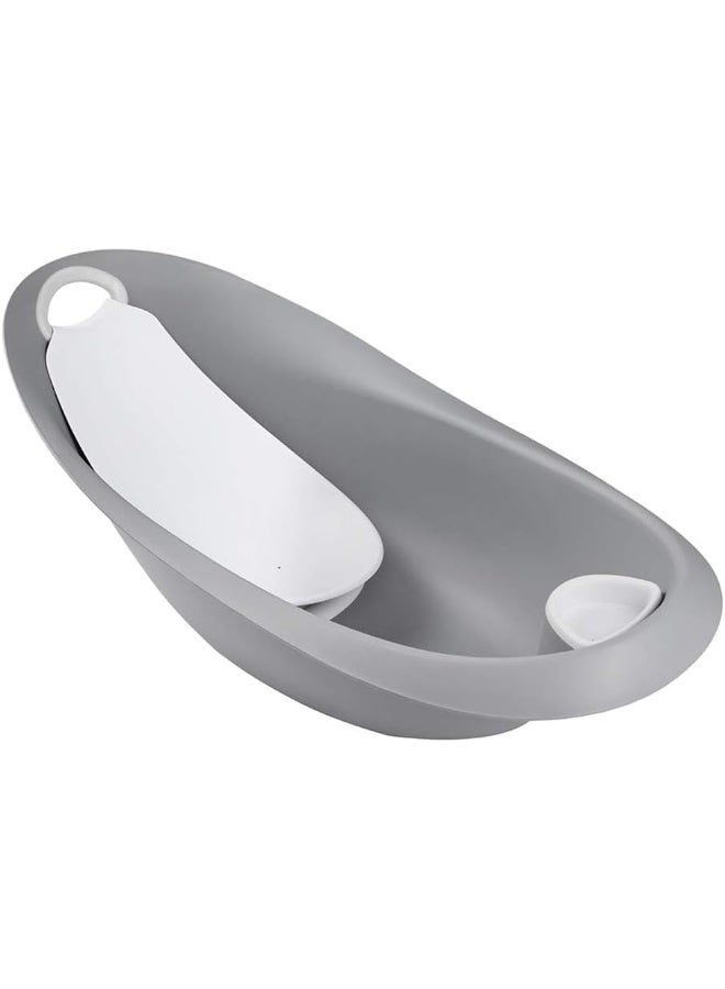 Baby Bath Tub With Plug - Grey/White