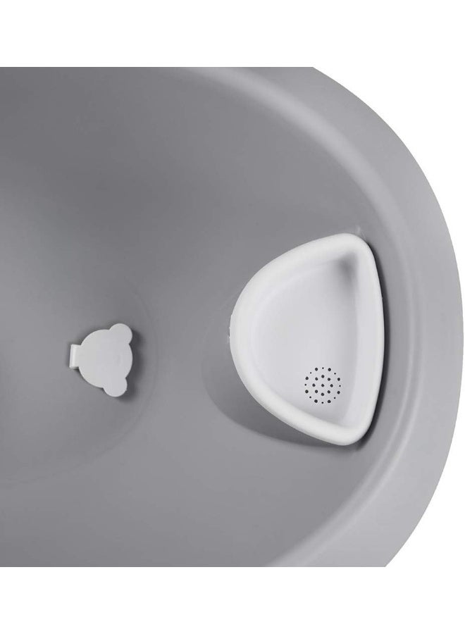 Baby Bath Tub With Plug - Grey/White