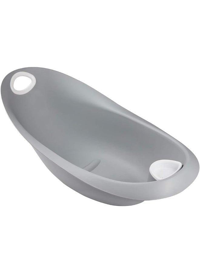 Baby Bath Tub With Plug - Grey/White