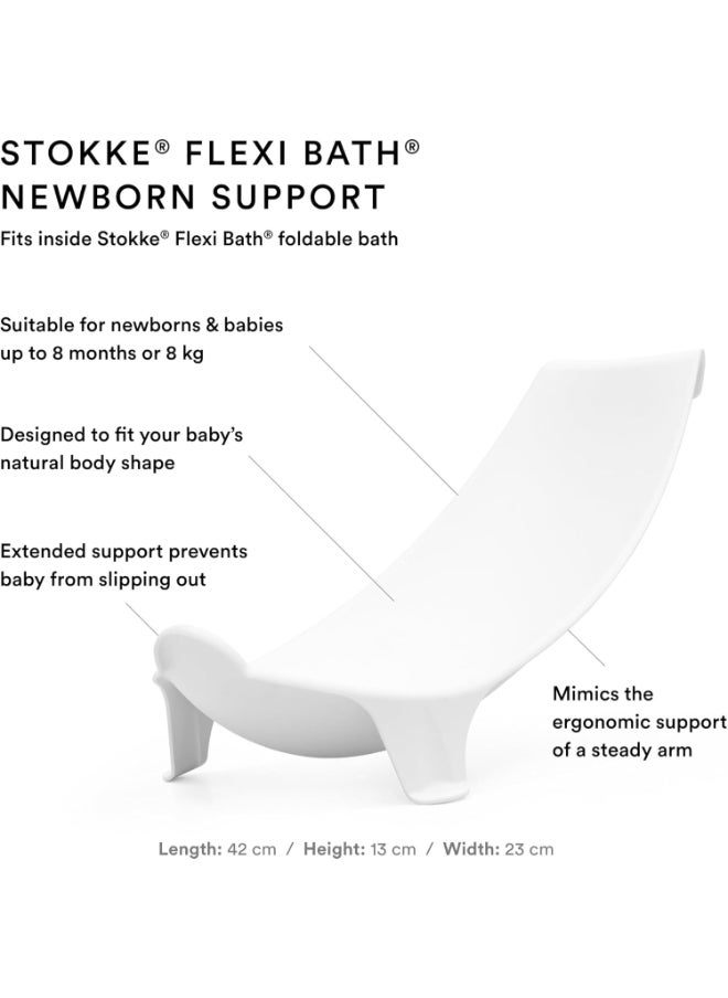 Flexi Bath Bundle Foldable Baby Bath + Newborn Supportdurable And Easy To Store Convenient To Use At Home Or When Travelling Best For Newborns And Babies Up To 48 Months - White