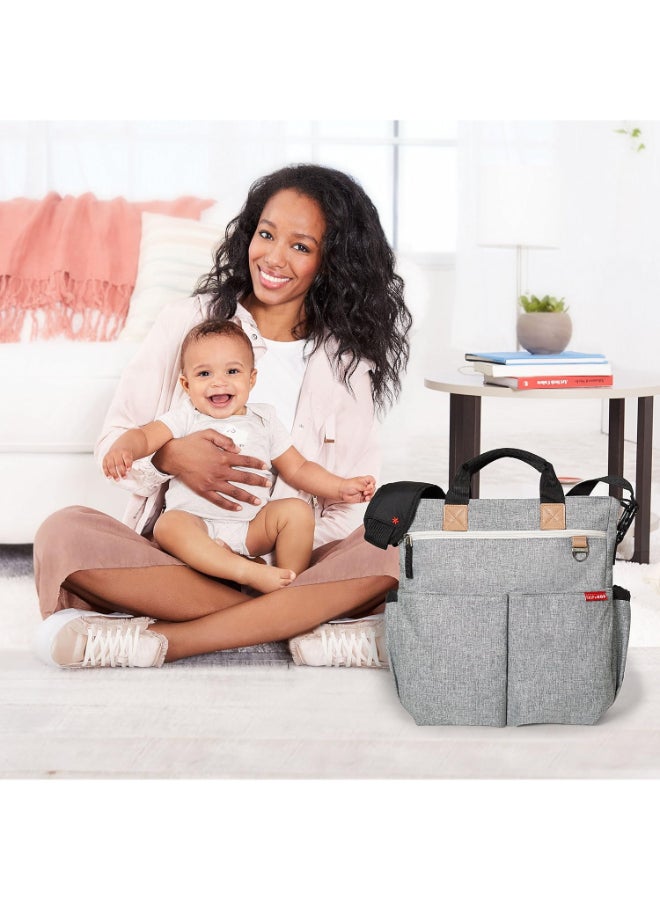 Duo Signature Diaper Bag - Grey Melange