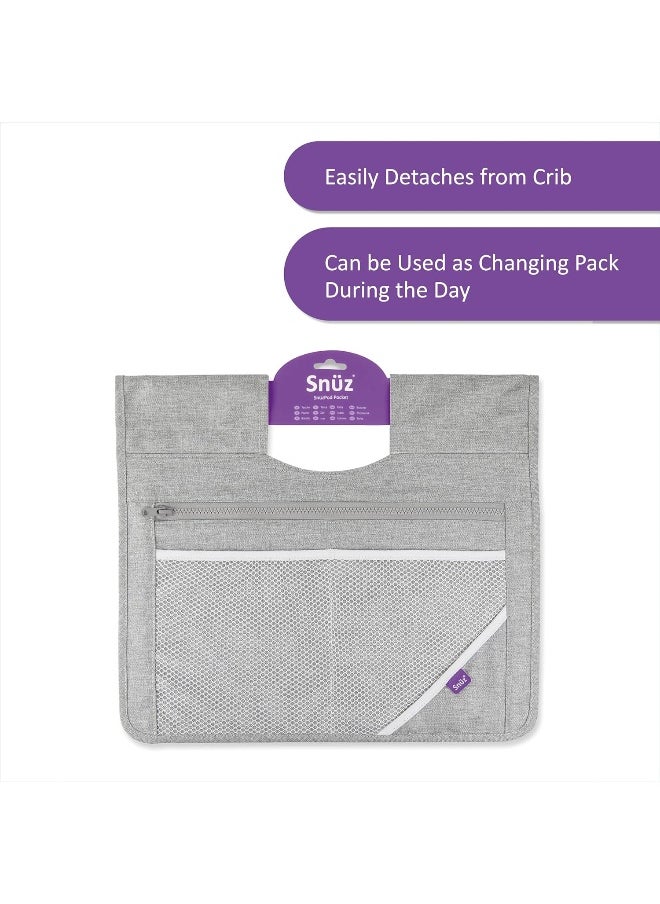 Pod 4 Storage Pocket, Multiple Pockets, Canvas Fabric, Hand Washable, Colour - Grey, Dimension - 36Cm X 40Cm