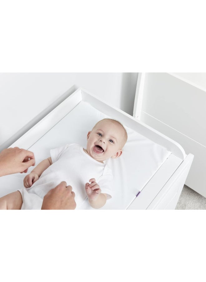 Kot Changing Unit Mat, Waterproof, Made From Pvc And Foam, Easy To Keep Clean, Infant And Baby, Suitable From 0 To 12 Months , Dimensions 66X44X2 Cm - White