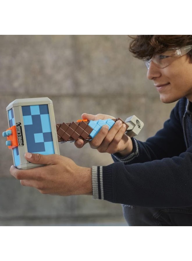 Minecraft Stormlander Dart-Blasting Hammer With 3 Darts And Pull-Back Priming Handle