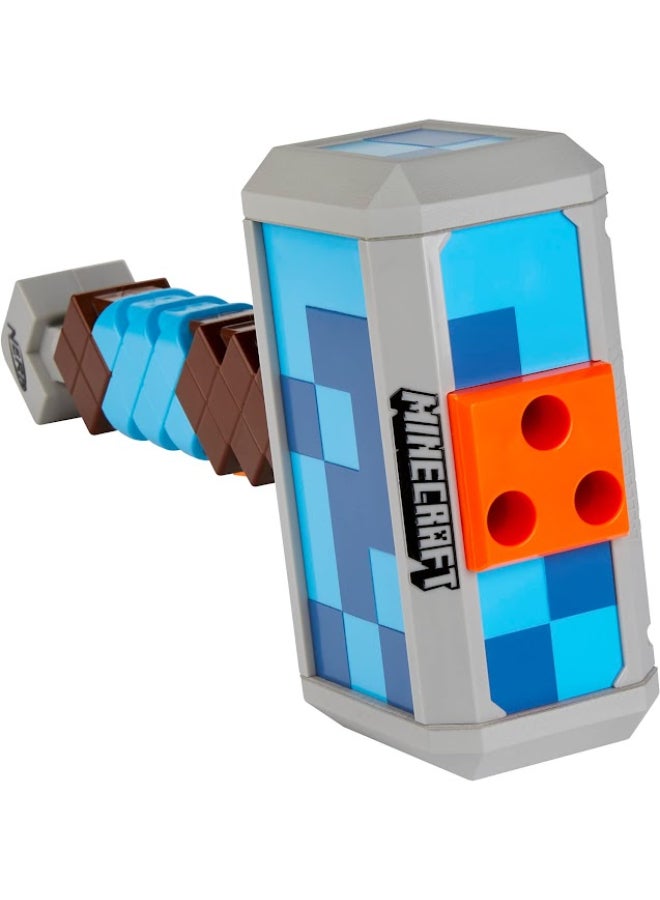 Minecraft Stormlander Dart-Blasting Hammer With 3 Darts And Pull-Back Priming Handle