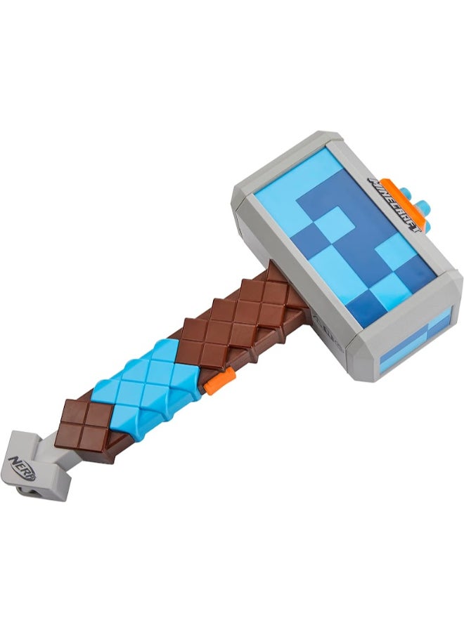Minecraft Stormlander Dart-Blasting Hammer With 3 Darts And Pull-Back Priming Handle