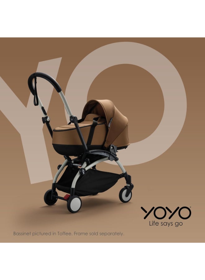 Yoyo 0+ Bassinet, Black Includes Thick Double Mattress, Ventilated Shell And Canopy Requires Yoyo2 Frame