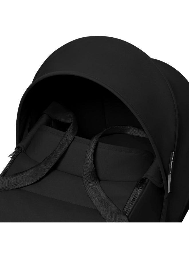 Yoyo 0+ Bassinet, Black Includes Thick Double Mattress, Ventilated Shell And Canopy Requires Yoyo2 Frame