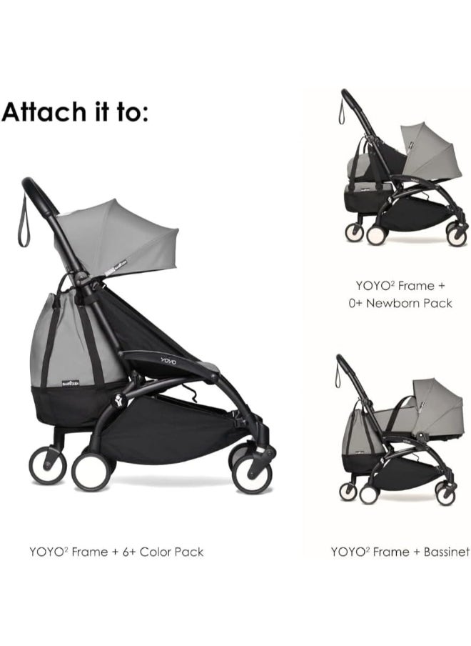 Yoyo Bag, Grey Provides Additional, Sturdy Storage On The Yoyo Stroller Includes Wheel Base And Hooks