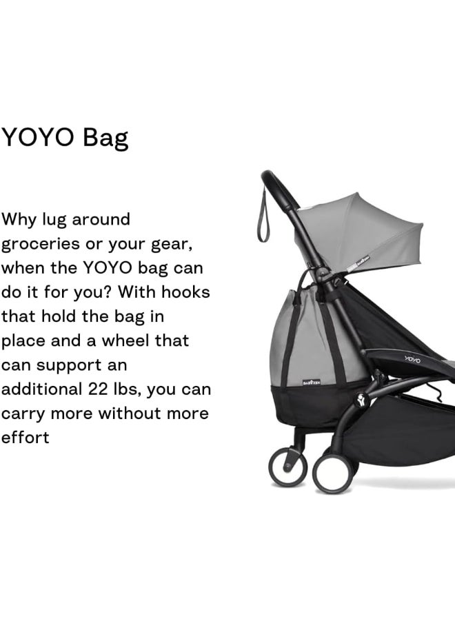 Yoyo Bag, Grey Provides Additional, Sturdy Storage On The Yoyo Stroller Includes Wheel Base And Hooks