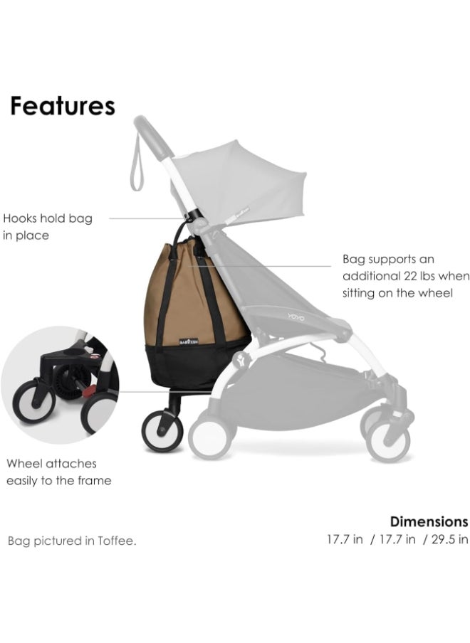 Yoyo Bag, Grey Provides Additional, Sturdy Storage On The Yoyo Stroller Includes Wheel Base And Hooks