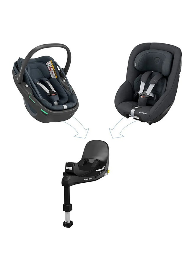 FamilyFix 360 Pro Rotating ISOFIX Car Seat Base, 0-4 Yrs, Easy One-Hand Install - Black